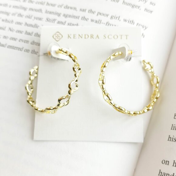 Kendra Scott Jewelry - NEW Kendra Scott Abbie Gold Hoop Earrings